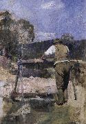 Percy Lindsay Prospector at the Minehead oil on canvas